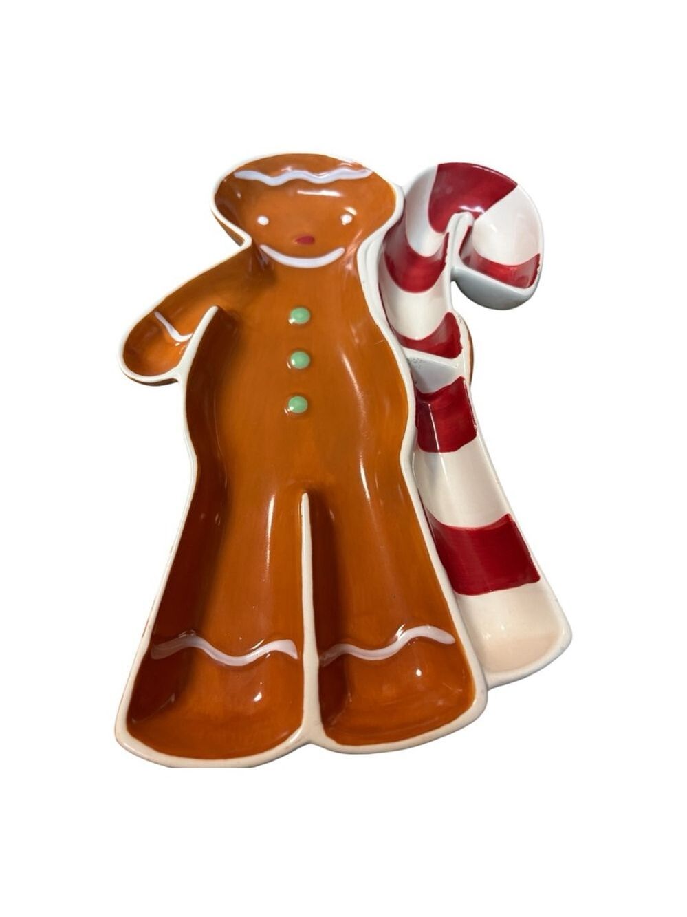 Gingerbread Man & Candy Cane Serveware One Size Orange Red